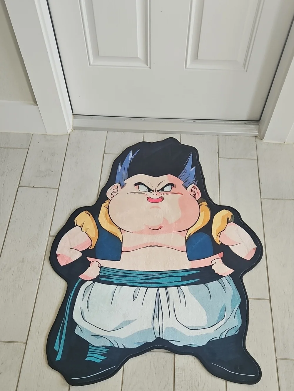 Cartoon Character Floor Mat – Navy, Blue, Cream, Pink